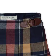 Hope & Henry Girls' Pleated Skirt with Buckle Detail, Infant