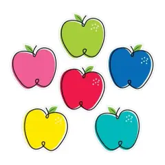 Creative Teaching Press&reg; Core D&eacute;cor Doodle Apples 6" Designer Cut-Outs, 36 Per Pack, 2 Packs