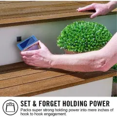 VELCRO 1" 6 Set Outdoor Extreme Lock Fasteners Heavy Duty Holds up to 10lbs Black