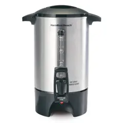 Hamilton Beach 45cup Urn 40519: Electric Coffee Maker, 1090W, Chrome Silver, 45 Cup Capacity, Aluminum, Ground Coffee Use