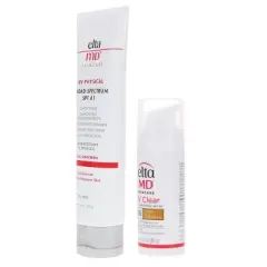 EltaMD UV Clear Broad Spectrum SPF 46 Tinted Face Sunscreen 1.7 oz & UV Physical Broad-Spectrum SPF 41 Lightly Tinted Facial Sunscreen 3 oz Combo Pack