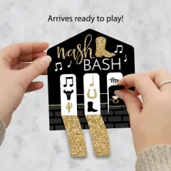 Big Dot of Happiness Nash Bash - Nashville Bachelorette Party Game Pickle Cards - Pull Tabs 3-in-a-Row - Set of 12