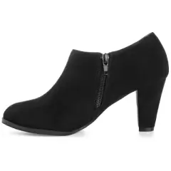 Journee Collection Womens Sanzi Comfort Insole Inside Zip Block Heel Booties