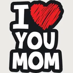 Junior's Design By Humans I Love You Mom Heart By solon2020 T-Shirt