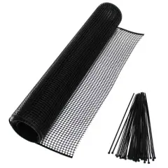 Cardinal Gates DSHD15 Heavy-Duty Outdoor Deck Netting - Plastic Balcony Netting for Pets & Kids - Black