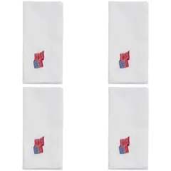 Saro Lifestyle Table Napkins With Embroidered American Flag Design (Set of 4)