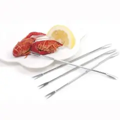 Norpro 4-piece Stainless Steel Seafood Forks Set - Crab Lobster Shellfish Scoop Picks