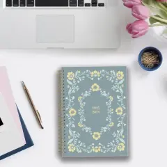 Blue Sky 5.875"x8.625" 2025-2026 Weekly/Monthly Wirebound Planner Smooth Frosted Sammie Green