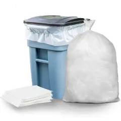Plasticplace 95-96 Gallon, 2 Mil, Clear Heavy Duty Trash Bags, 61'' X 68'' (25 Count)