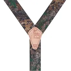 Perry Suspenders Men's Elastic Realistic Camo Print Suspenders (Tall Available)