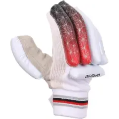 Optipro Batting Gloves for Cricket Premium Fabric Palm, Non-Toxic PVC Finger Rolls, Cotton Back Ventilated & Lightweight