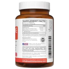 Berberine HCL Plus Capsules, Blood Sugar Support Supplement & AMPK Metabolic Activator, Health's Harmony, 60 or 120ct