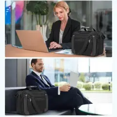 Laptop Case Briefcase Laptop Bag Expandable Messenger Bag for Men & Women Water Repellent,