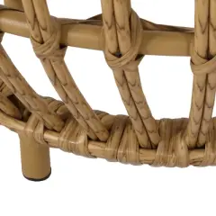 NicBex Outdoor End Table Modern Outdoor Rattan Outdoor Side Table, Wicker Patio Table Outdoor Coffee Table Small Table for Backyard, Balcony, Porch