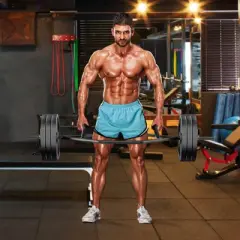 Costway Heavy Duty Olympic Hex Trap Bar w/ Flat or Raised Knurled Handles for Squats Black/Silver