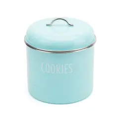 Outshine Co White Farmhouse Cookie Jar with 2 Heart-Shaped Cookie Cutters