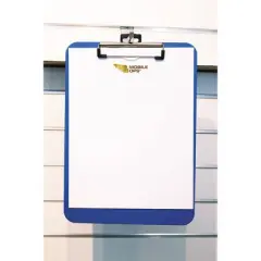 Mobile OPS Unbreakable Recycled Clipboard, 0.25" Clip Capacity, Holds 8.5" x 11" Sheets, Blue