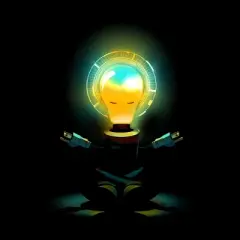 Women's Design By Humans Zenergy Robot Yoga By alnavasord Racerback Tank Top