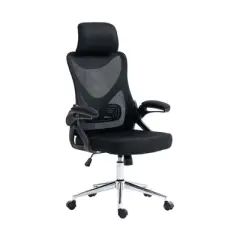 CAVINAS Mesh Office Chair with Headrest,Ergonomic Gaming Chair with Lumbar Support,Swivel Desk Chair for Adult,Student,Black