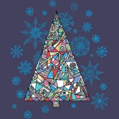 Women's Design By Humans Christmas fir-tree By xgdesign Racerback Tank Top