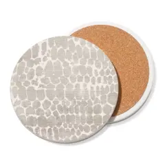 Thirstystone Gray Snakeskin Round Coaster