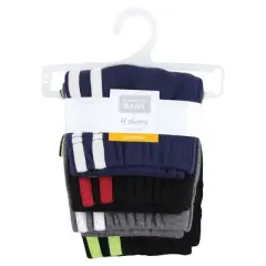 Hudson Baby Boy Shorts Bottoms 4-Pack, Navy Black
