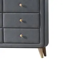 43" Valda Dresser Light Gray Fabric - Acme Furniture