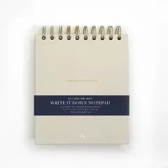 Desktop Ruled 1 Subject Spiral Notepad Write It Down Cream - Wit & Delight: Hard Cover, Lined Paper, 135 Pages, 5.5x6.5"
