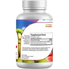 Zahler Junior D3 K2, Chewable Vitamin D with K2 for Kids, Vitamin D3 2000 IU and K2 for Children, Certified Kosher - 90 Chewable Tablets