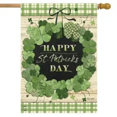Briarwood Lane Lucky Wreath St. Patrick's Day House Flag Cover Pl