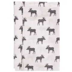 Hudson Baby Infant Boy Cotton Flannel Burp Cloths 4pk, Moose, One Size