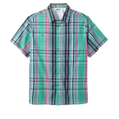 KingSize Men's Big & Tall Short-Sleeve Plaid Sport Shirt