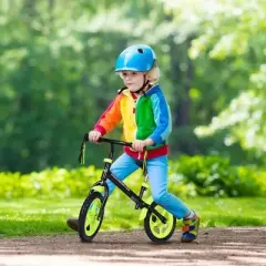 Costway 12'' Toddler Balance Bike No Pedal Bicycle with Fenders Adjustable Seat for 2-5 Years Old Yellow\Green