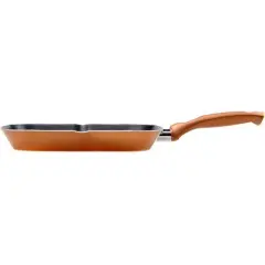 RAVELLI Italia Linea 20 11-Inch Non-Stick Copper Grill Pan