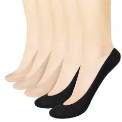 LotFancy 5 Pairs No Show Socks for Women Female, Hidden Low Cut Liner Socks, US Women Size 6-8.5