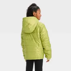 Kids' Solid Puffer Jacket - Cat & Jack&trade; Green