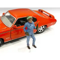 Retro Female Mechanic IV Figurine for 1/18 Scale Models by American Diorama