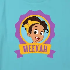 Girl's Blippi Meekah Portrait Badge Crop Top T-Shirt