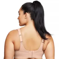 Glamorise Womens High Impact Wonderwire Sports Underwire Bra 9066 Caf&eacute;