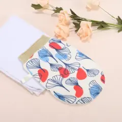 Unique Bargains Double Side Elastic Shower Gloves 8.35"&times;5.31" 1 Pc