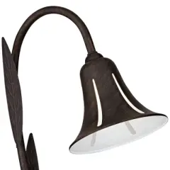 John Timberland Tulip 27" High Dark Rust LED Landscape Lights Set of 2