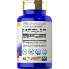 Carlyle Vitamin B12 5000mcg | 250 Fast Dissolve Tablets | Natural Berry Flavor