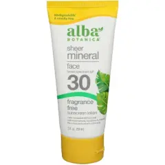 Alba Botanica - Sheer Mineral Face SPF 30 Sunscreen Lotion - 1 each - 2 fl oz