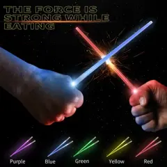 Link Sabers Lightsaber Chopsticks Star Wars - LED Light Saber Chopsticks - Reusable Sushi Light up Sabers Chopstick Set Of 5 Pairs
