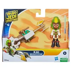 Star Wars Young Jedi Adventures Kai Brightstar and Speeder Bike Vehicle Set