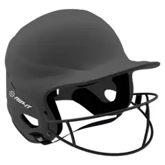 RIP-IT Vision Pro Matte Softball Batting Helmet - Matte Charcoal XL