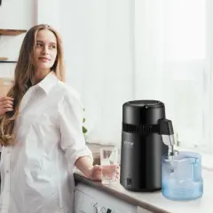 VEVOR Water Distiller, 4L 1.05 Gallon Pure Water Purifier Filter For Home Countertop,750W Distilled Water Maker, Stainless Steel Interior Distiller