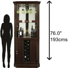 Howard Miller 690007 Howard Miller Piedmont Iii Corner Wine Cabinet 690007 Espresso