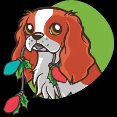 Junior's Design By Humans Super Cute Dog Paws Print Christmas Tree T-Shirt By rasok T-Shirt