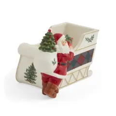Spode Christmas Tree Santa Sleigh Candy Jar,8 Inch